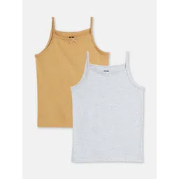 mackly Girls Pack Of 2 Non-Padded Shoulder Strap Camisoles-picture-29