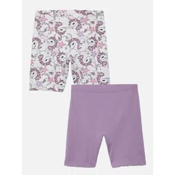 mackly Girls Pack Of 2 Printed Mid-Rise Shorts-picture-21