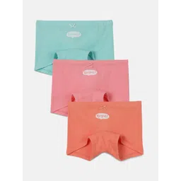 mackly Girls Pack Of 3 Mid-Rise Cotton Boxer-Style Briefs-picture-28