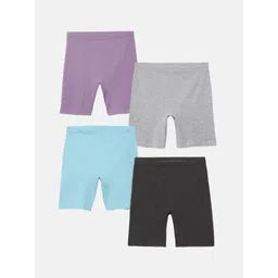 mackly Girls Pack of 4 Regular Fit Shorts-picture-31