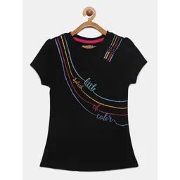 mackly Girls Printed Pure Cotton Lounge Tshirt-picture-19