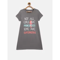 mackly Girls Typography Printed Pure Cotton Nightdress-picture-14