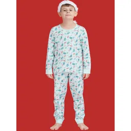 mackly Kids Christmas Printed Pure Cotton Night Suit-picture-35