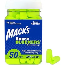 mack's Mack’s Snore Blockers Soft Foam Earplugs, 50 Pair – 32 dB High NRR, 37 dB SNR – Comfortable Ear Plugs for Sleeping, Snoring, Loud Noise and Travel-picture-44
