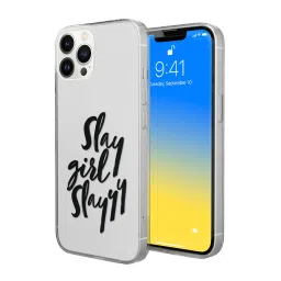 Macmerise Slay Girl Slay Silicone Back Cover for Apple iPhone 14 Pro Max (Supports Wireless Charging, Clear)-picture-17