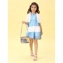 Macwin Colourblocked Georgette A-Line Dress-picture-13