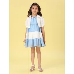 Macwin Colourblocked Georgette A-Line Dress image 3