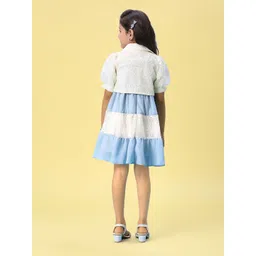 Macwin Colourblocked Georgette A-Line Dress image 5