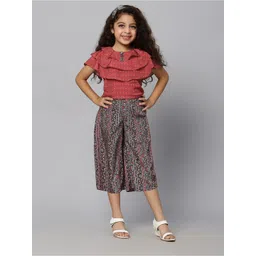Macwin Girls Printed Ruffled Top With Palazzos-picture-43