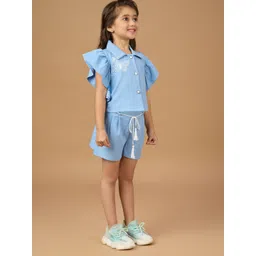 Macwin Girls Printed Shirt Collar Shirt With Short image 5