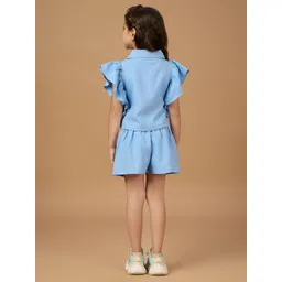 Macwin Girls Printed Shirt Collar Shirt With Short image 3