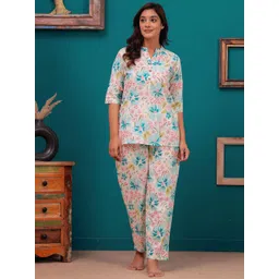 mad fury Floral Printed V-Neck Kurti With Trouser-picture-40