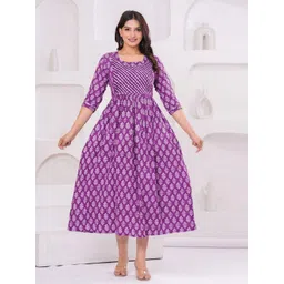 mad fury Women Cotton Printed Maternity Dress-picture-29