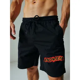 Mad Over Print Men Typography Printed Low-Rise Loose Fit Regular Cotton Shorts-picture-40