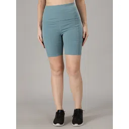 madact Solid Women Light Blue Tights image 1