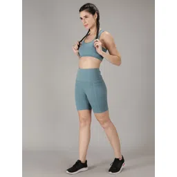 madact Solid Women Light Blue Tights image 5