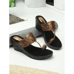 madam glorious Embellished Ethnic Wedge Sandals-picture-29