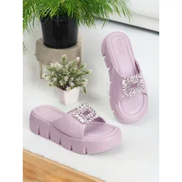 madam glorious Embellished Open Toe Flatform Heels-picture-16