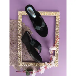 madam glorious Embellished Party Wedge Sandals-picture-19
