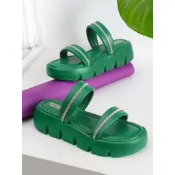 madam glorious Textured Open Toe Flatform Heels-picture-26