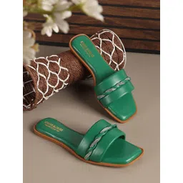 madam glorious Women Embellished Open Toe Flats-picture-38