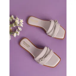 madam glorious Women Embellished T-Strap Flats-picture-20