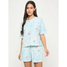 MADAME M Secret Aqua Tie - Dye Night Suit-picture-14