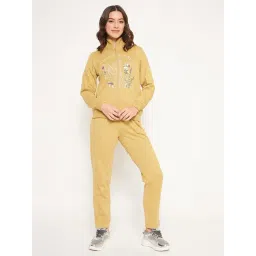 MADAME M Secret Beige Printed Sports Tracksuit-picture-14