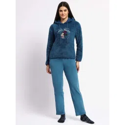 MADAME M Secret Blue Plain Night Suit-picture-24