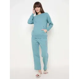 MADAME M Secret Blue Plain Night Suit-picture-28