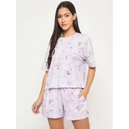 MADAME M Secret Lavender Tie - Dye Night Suit-picture-27