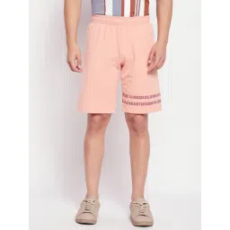 Madame M Secret Peach Cotton Regular Fit Solid Shorts-picture-46