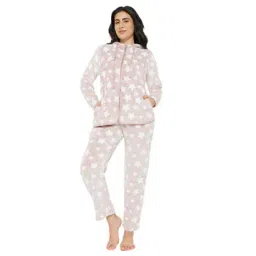 madame m secret Women Printed Hooded Sweatshirt & Pyjamas Set-picture-13
