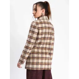 MADAME Beige Checks Coat image 2