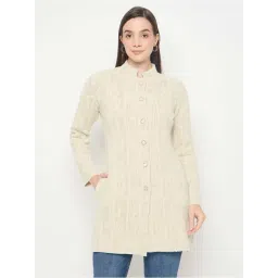 Madame Beige Cotton Regular Fit Printed Cardigan-picture-29