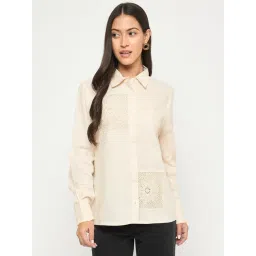 MADAME Beige Patchwork Shirt-picture-15