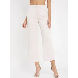 MADAME Beige Regular Fit Mid rise Trousers-picture-30