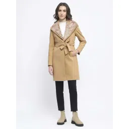 MADAME Beige Solid Coat-picture-17