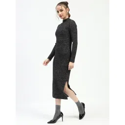 MADAME Black & White Print Midi Dress image 3