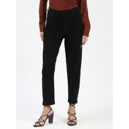 MADAME Black Cotton Embellished Mid Rise Jeans-picture-21