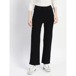 MADAME Black Cotton Relaxed Fit Mid Rise Jeans-picture-41
