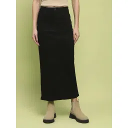MADAME Black Cotton Skirt-picture-13