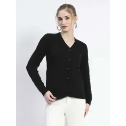 MADAME Black Embroidered Cardigan-image-31