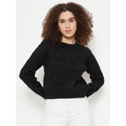 MADAME Black Regular Fit Sweater-picture-24