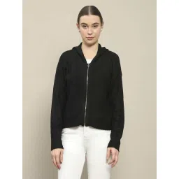 MADAME Black Solid Sweater image 1