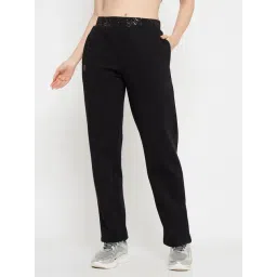 MADAME Black Solid Trackpants-picture-22