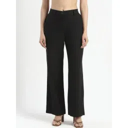 MADAME Black Solid Trousers-picture-42