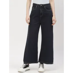 MADAME Blue Cotton Regular Fit Mid Rise Jeans-picture-20