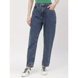 MADAME Blue Cotton Regular Fit Mid Rise Jeans-picture-24