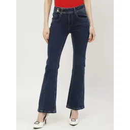 MADAME Blue Cotton Regular Fit Mid Rise Jeans-picture-19